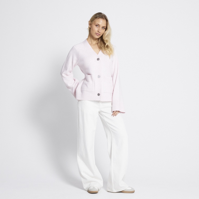 Fitted cardigan "Sabrina" Light Pink